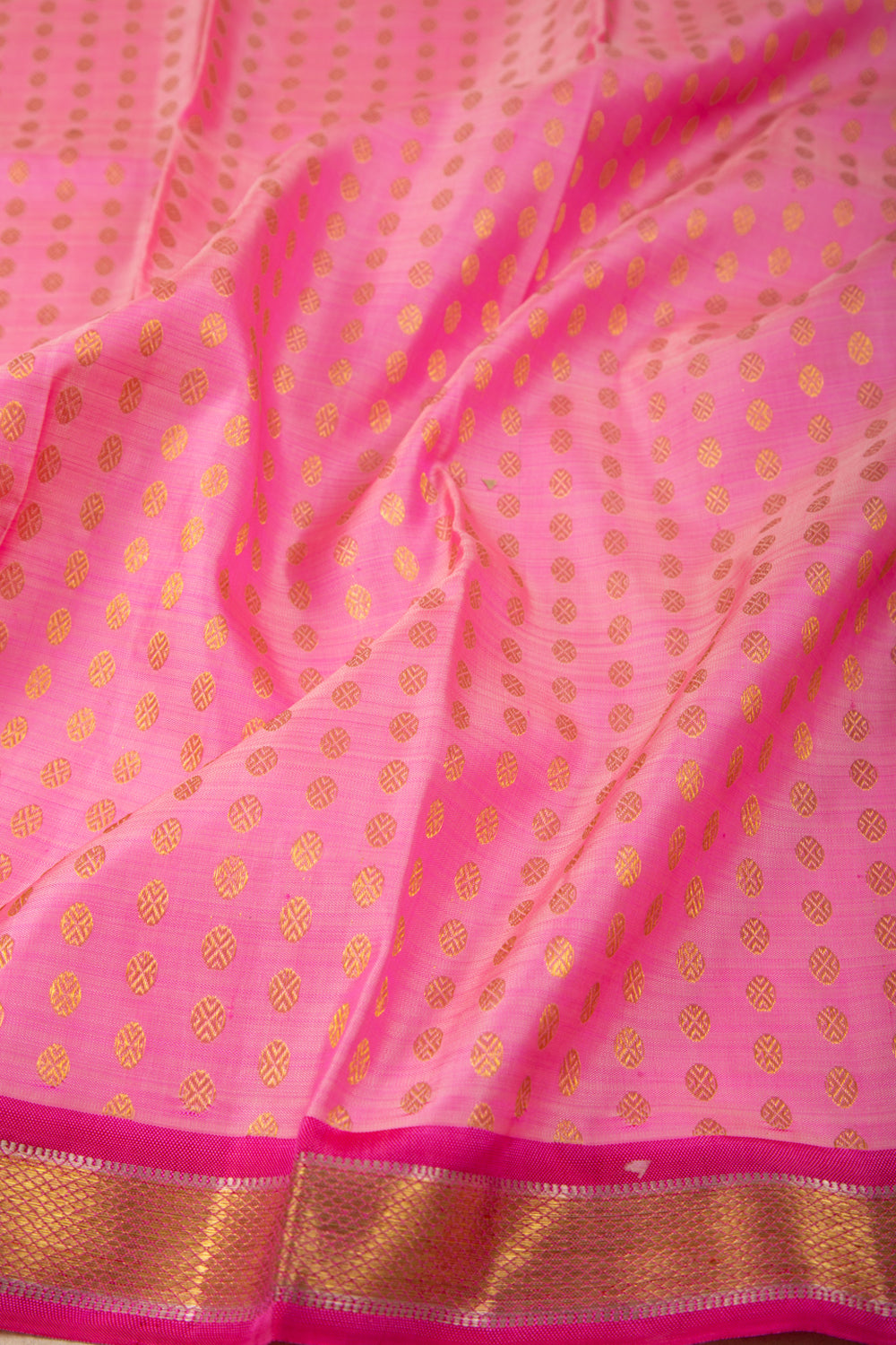 Kanchipuram Silk Brocade Pink Dupatta