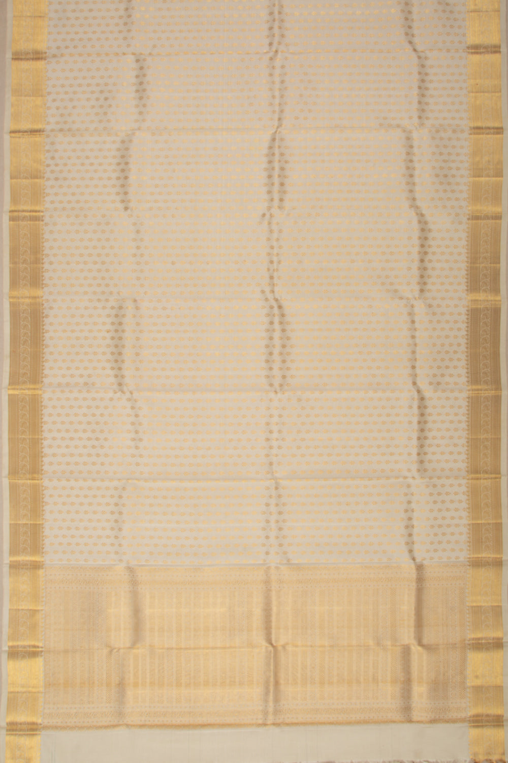 Kanchipuram Silk Brocade Cream Dupatta