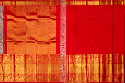 Kanchipuram Silk Brocade Snuff Saree
