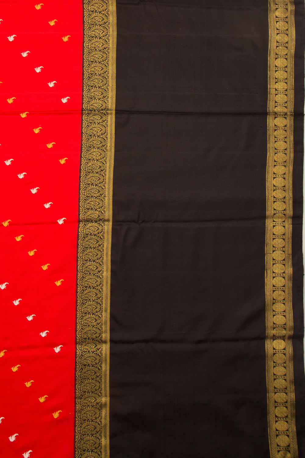 Kanchipuram Silk Twill And Butta Red Saree