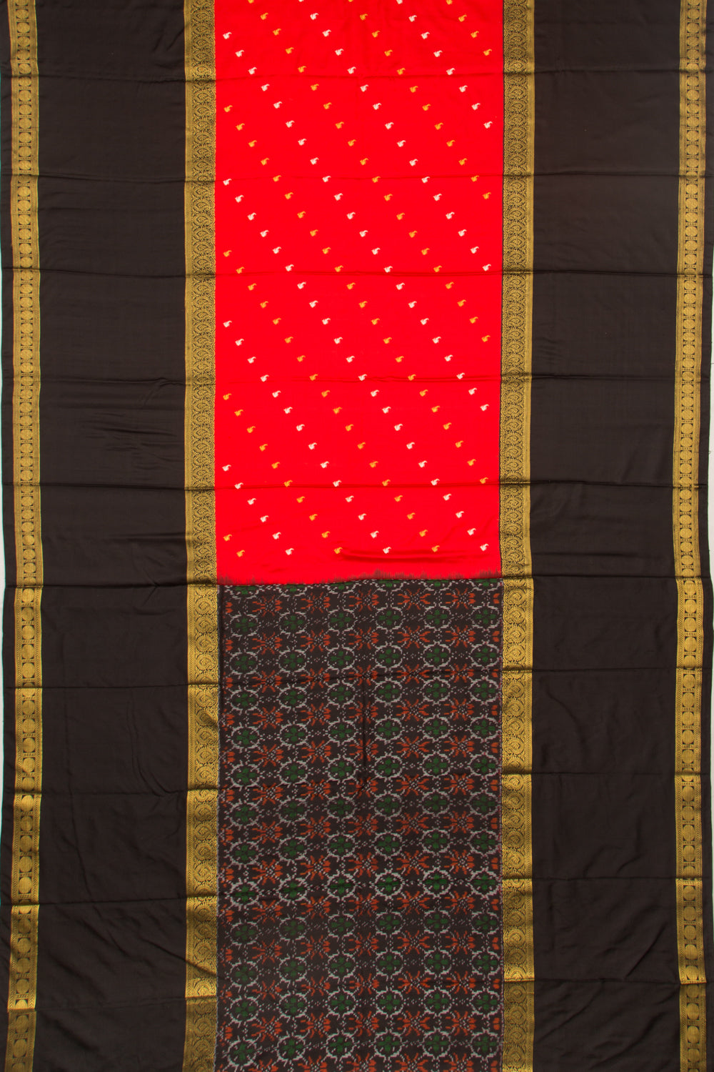 Kanchipuram Silk Twill And Butta Red Saree