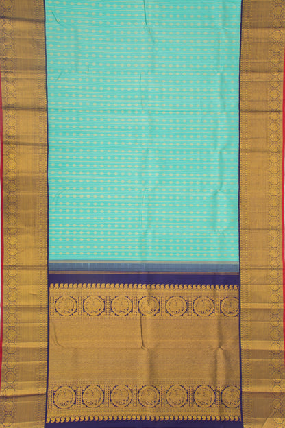 Kanchipuram Silk Brocade Sea Green Saree