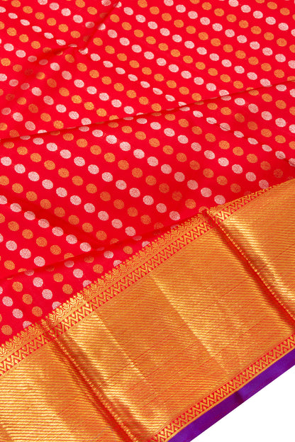 Kanchipuram Silk Brocade Red Dupatta