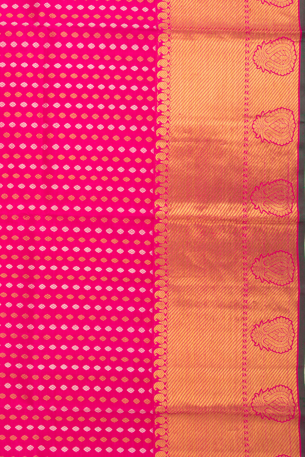 Kanchipuram Silk Brocade Pink Dupatta