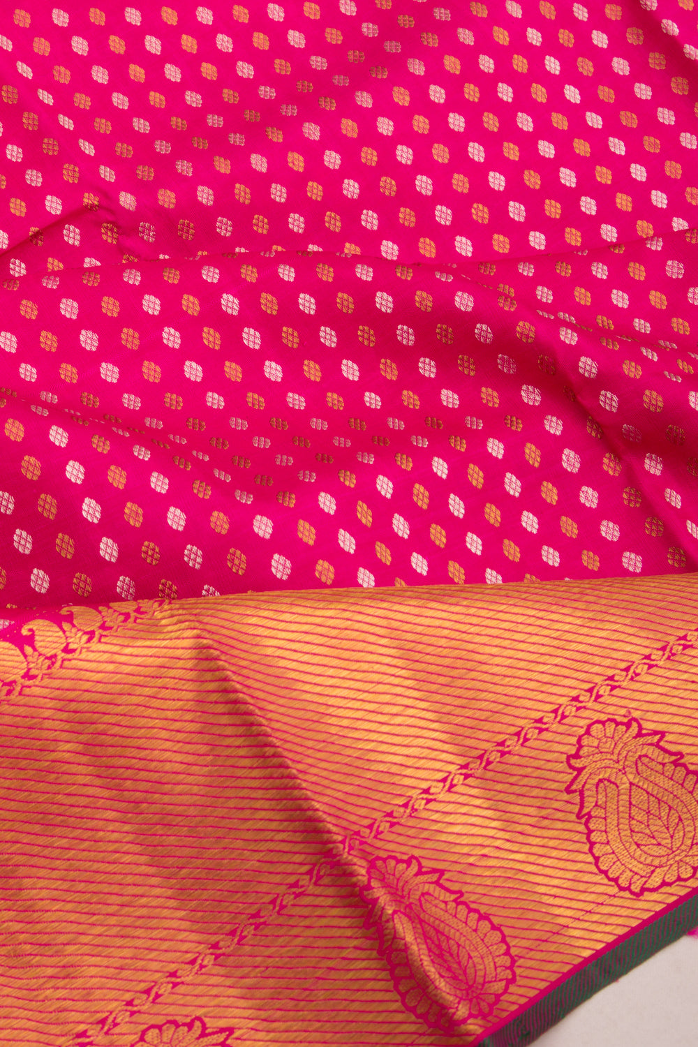 Kanchipuram Silk Brocade Pink Dupatta