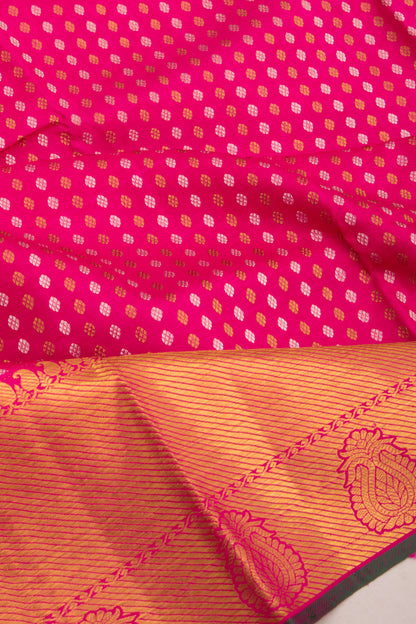 Kanchipuram Silk Brocade Pink Dupatta