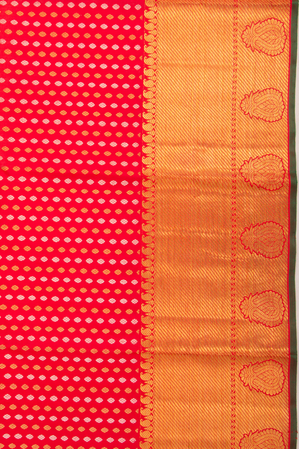 Kanchipuram Silk Brocade Red Dupatta