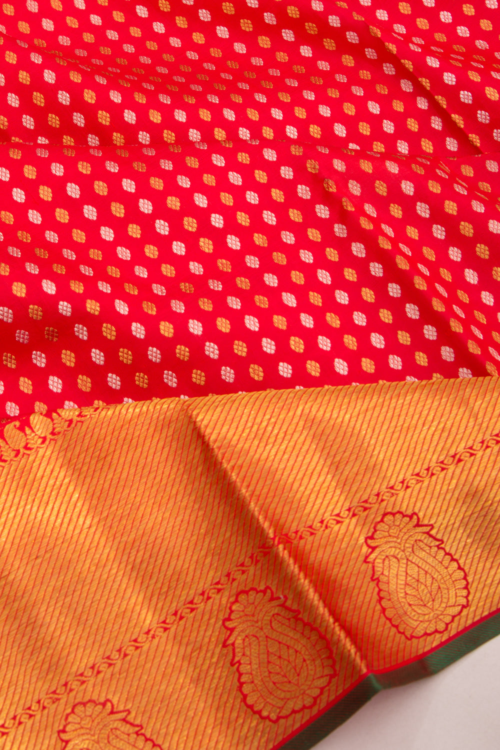 Kanchipuram Silk Brocade Red Dupatta