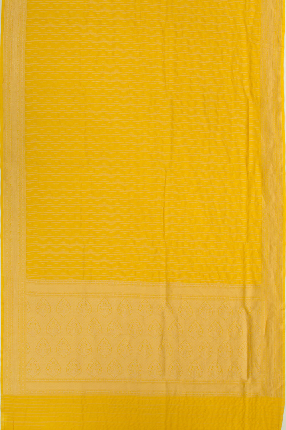 Banarasi Silk Vertical Lines Yellow Saree