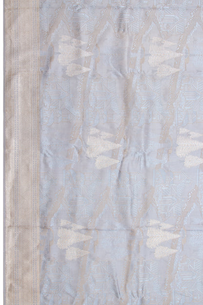 Banarasi Silk Tonchai And Butta Grey Dupatta