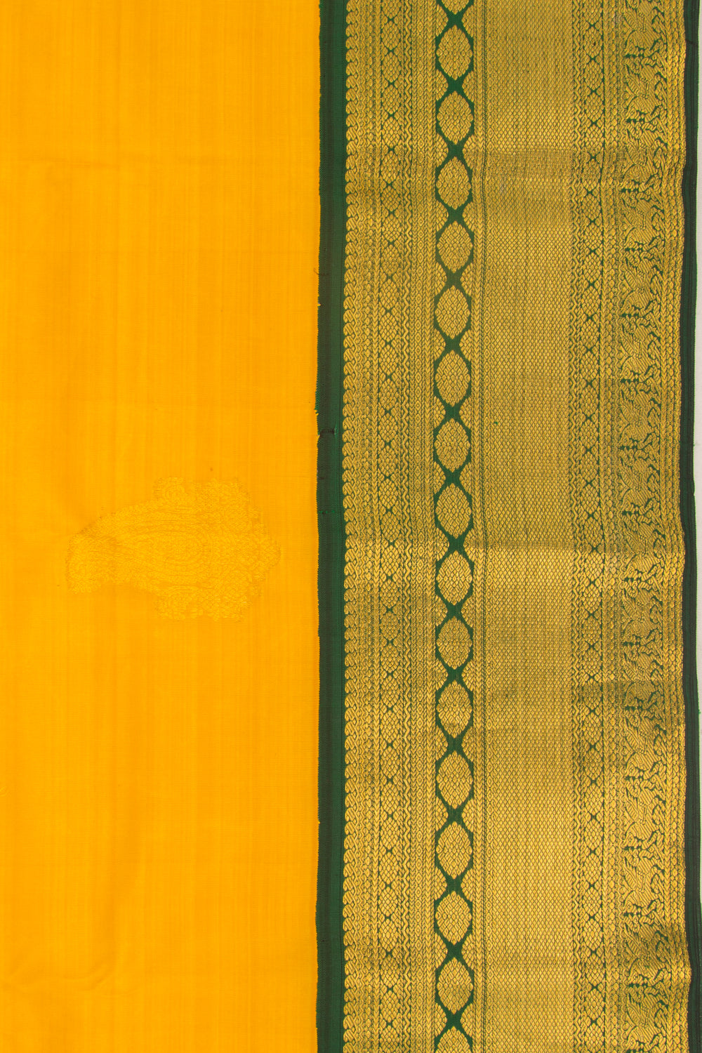 Kanchipuram Silk Butta Yellow Saree