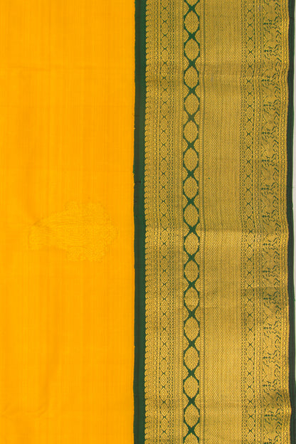 Kanchipuram Silk Butta Yellow Saree
