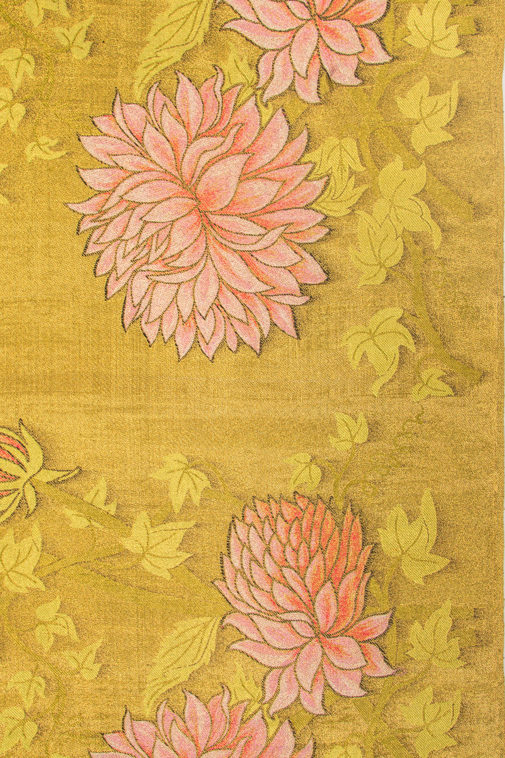 Kanchipuram Silk Tissue Brocade Gold Saree