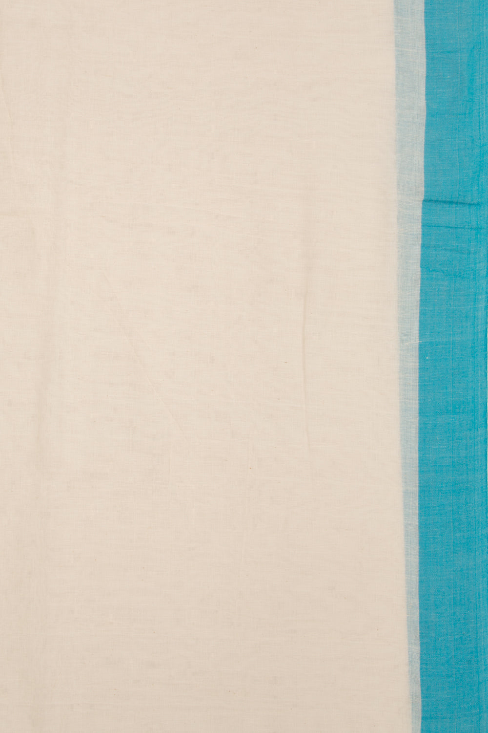 Chanderi Cotton Plain Cream Saree