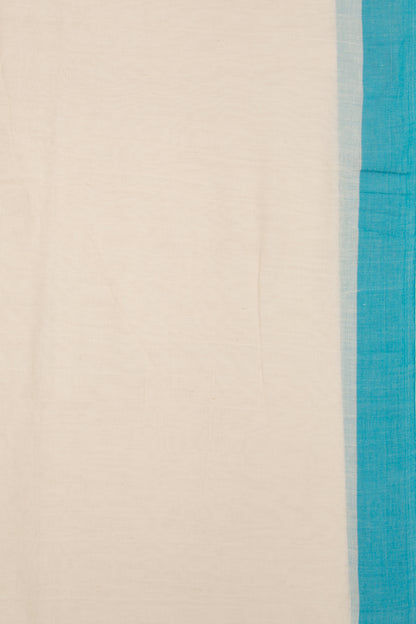 Chanderi Cotton Plain Cream Saree