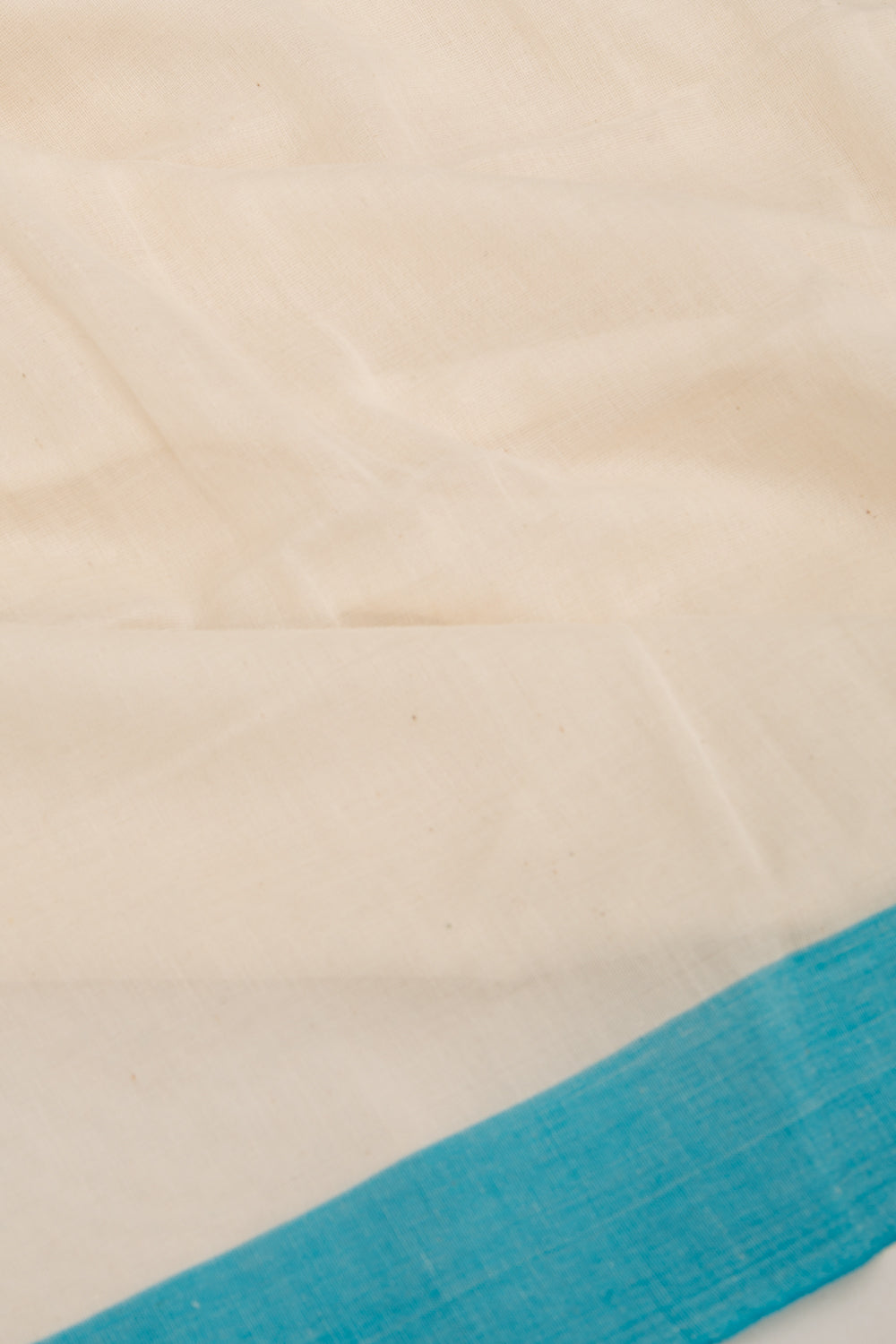 Chanderi Cotton Plain Cream Saree