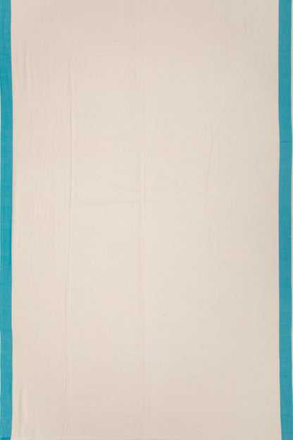 Chanderi Cotton Plain Cream Saree