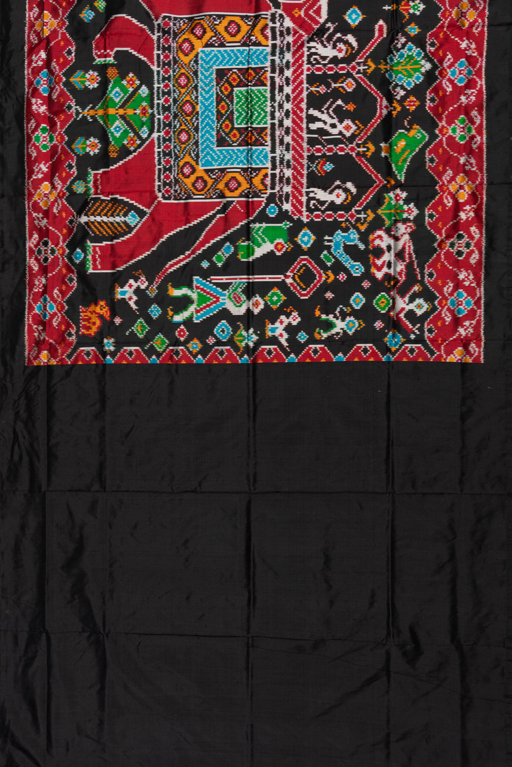 Pochampally Silk Ikat Patan Inspired Shrikar Bhat Black Saree