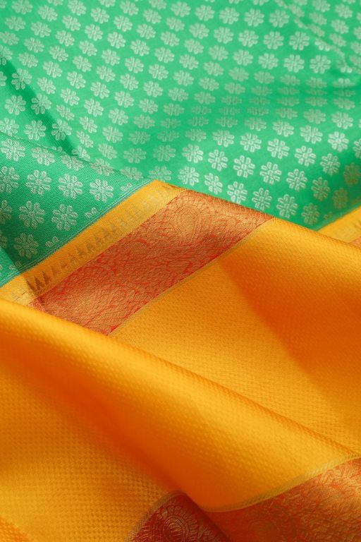 Kanchipuram Silk Brocade Green Saree