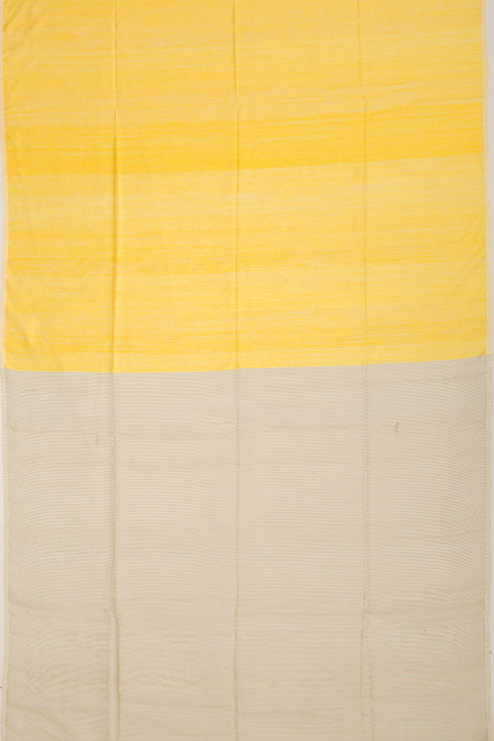 Bailou Matka Silk Polka Dot Butta Lemon Yellow Saree