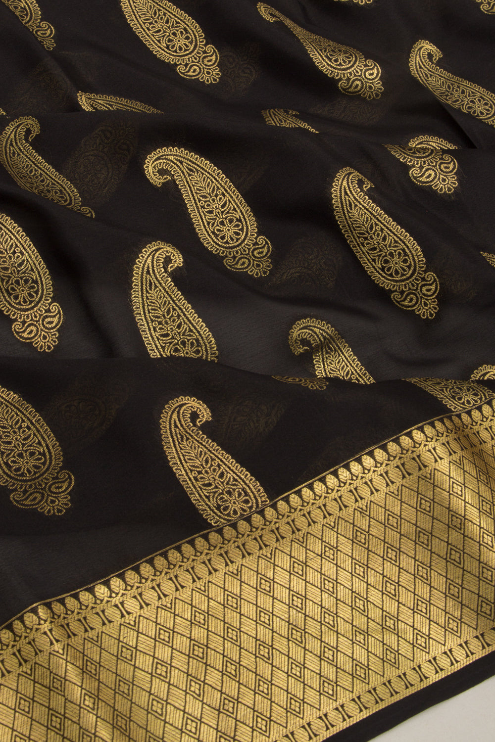 Binny Silk Butta Black Saree