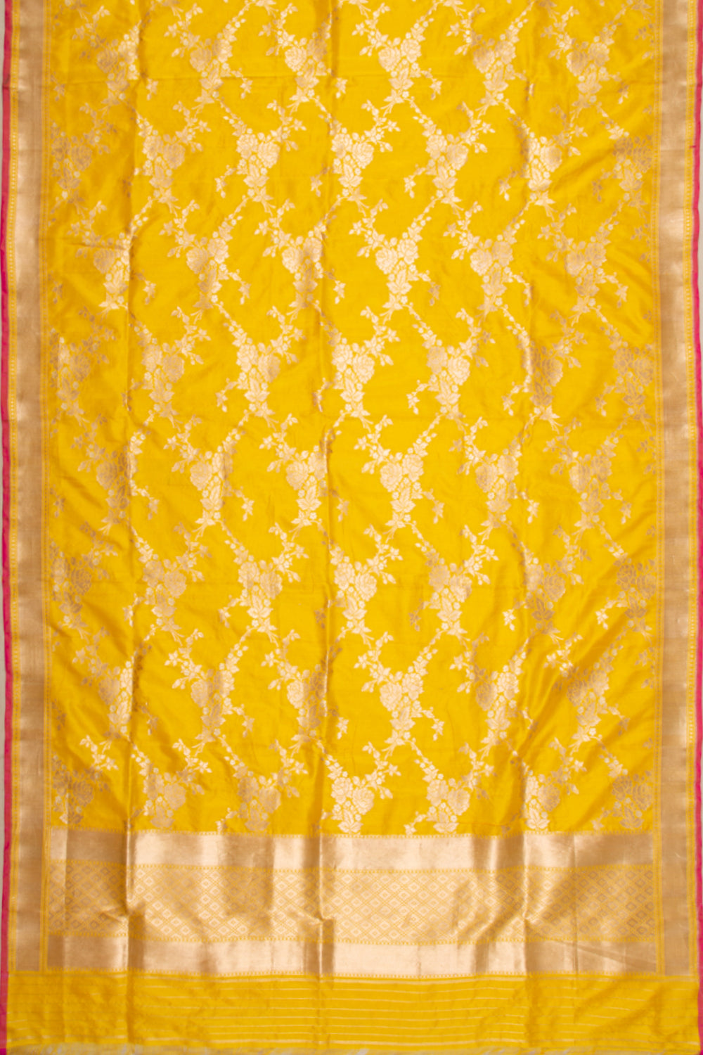 Banarasi Silk Jaal Yellow Dupatta