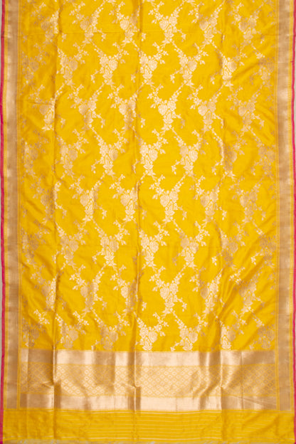 Banarasi Silk Jaal Yellow Dupatta