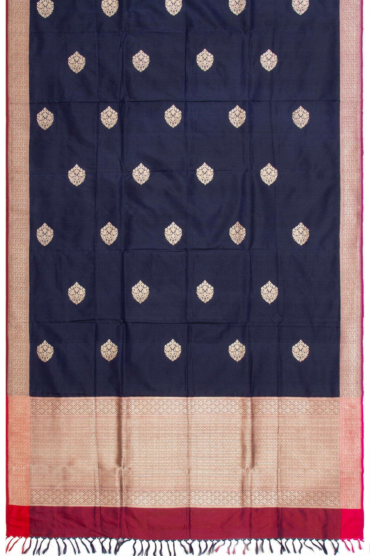 Banarasi Silk Butta Dark Blue Dupatta