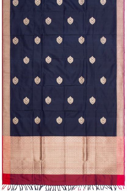 Banarasi Silk Butta Dark Blue Dupatta