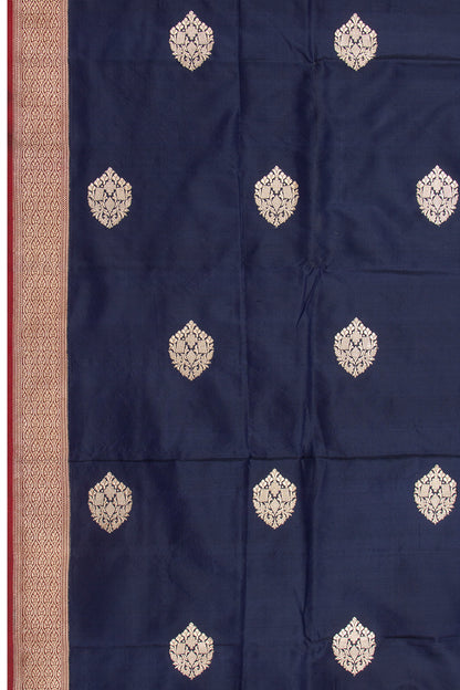 Banarasi Silk Butta Dark Blue Dupatta