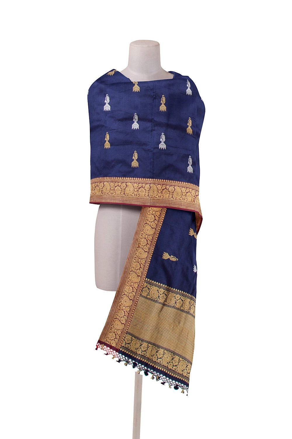 Banarasi Silk Butta Blue Dupatta
