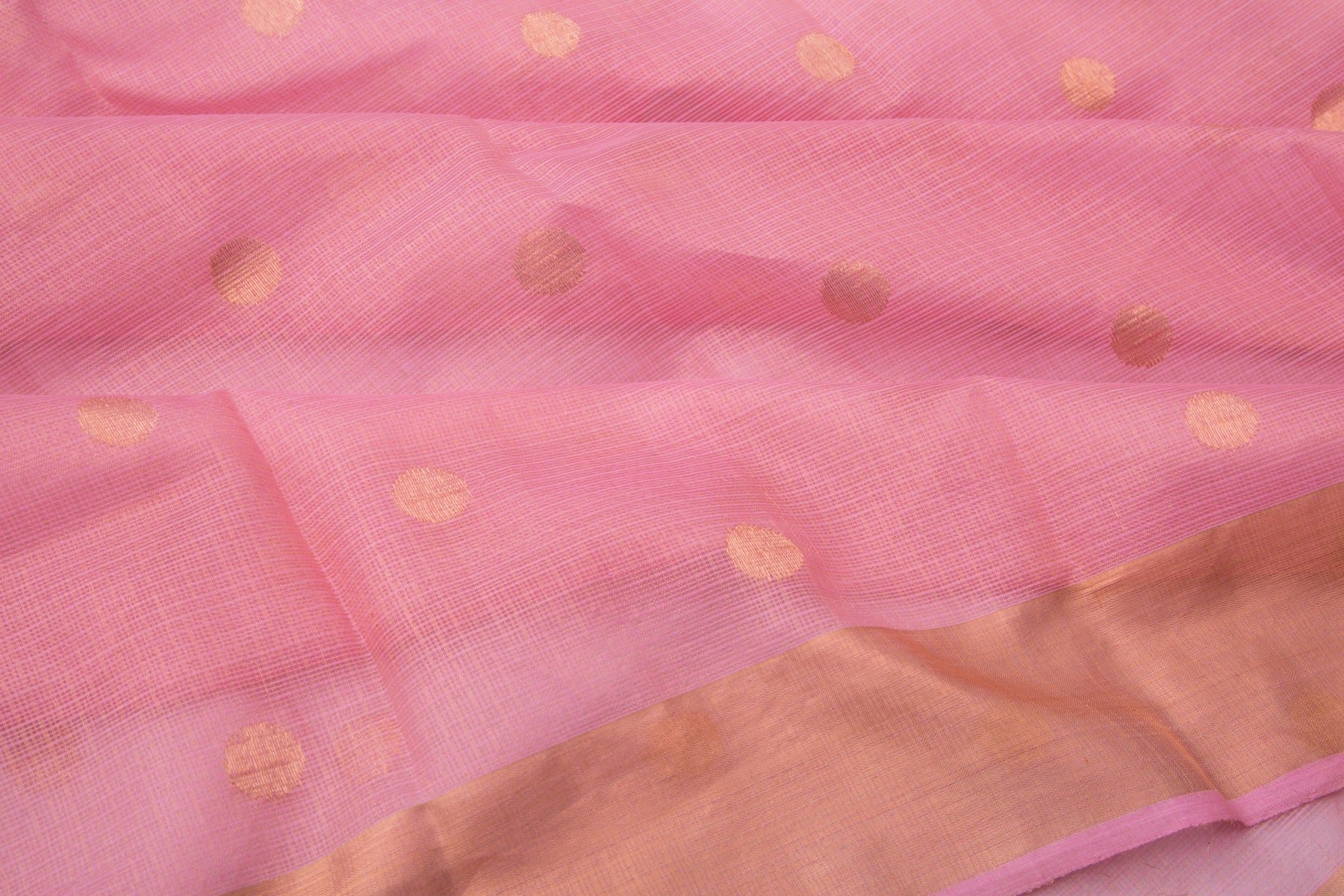 Kota Silk Tissue Butta Pink Saree