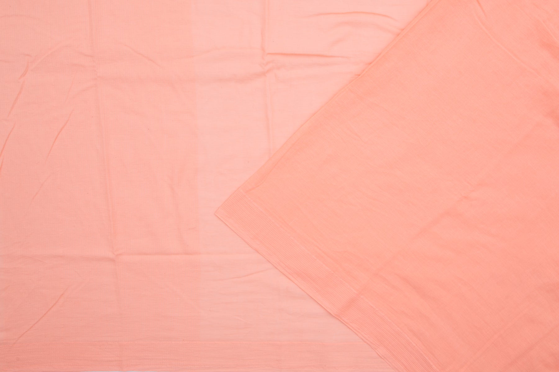 Chanderi Cotton Plain Orange Saree