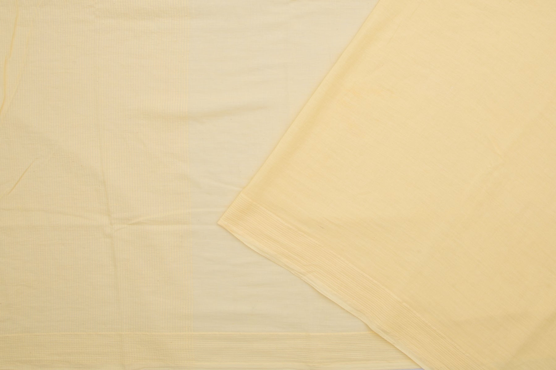 Chanderi Cotton Plain Yellow Saree