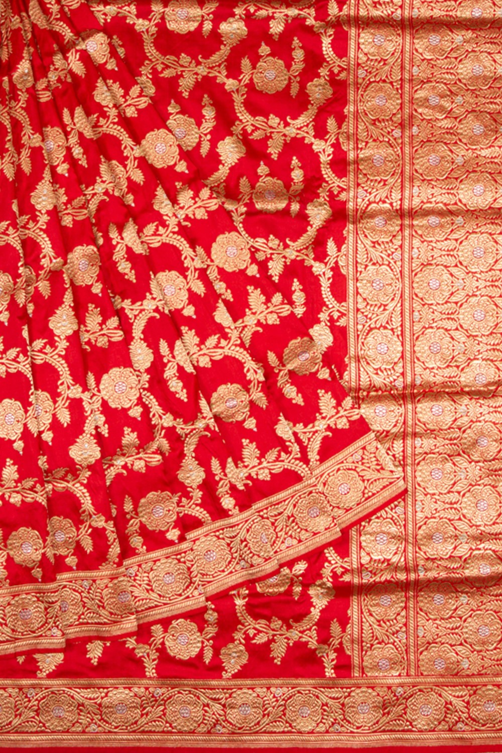 Banarasi Silk Kadwa Jaal Red Saree