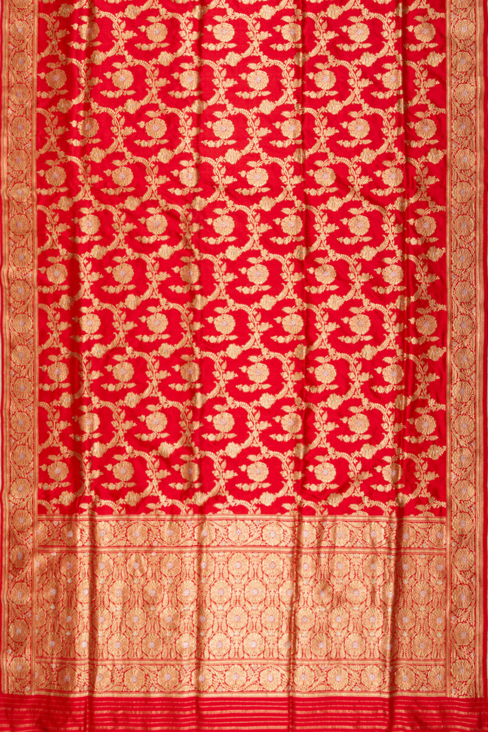 Banarasi Silk Kadwa Jaal Red Saree
