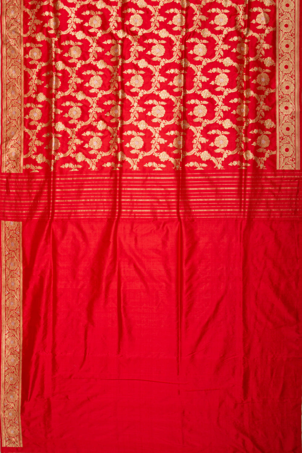 Banarasi Silk Kadwa Jaal Red Saree