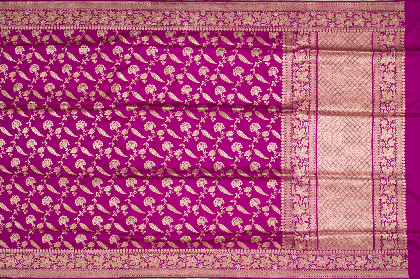 Banarasi Silk Kadwa Jaal Purple Saree
