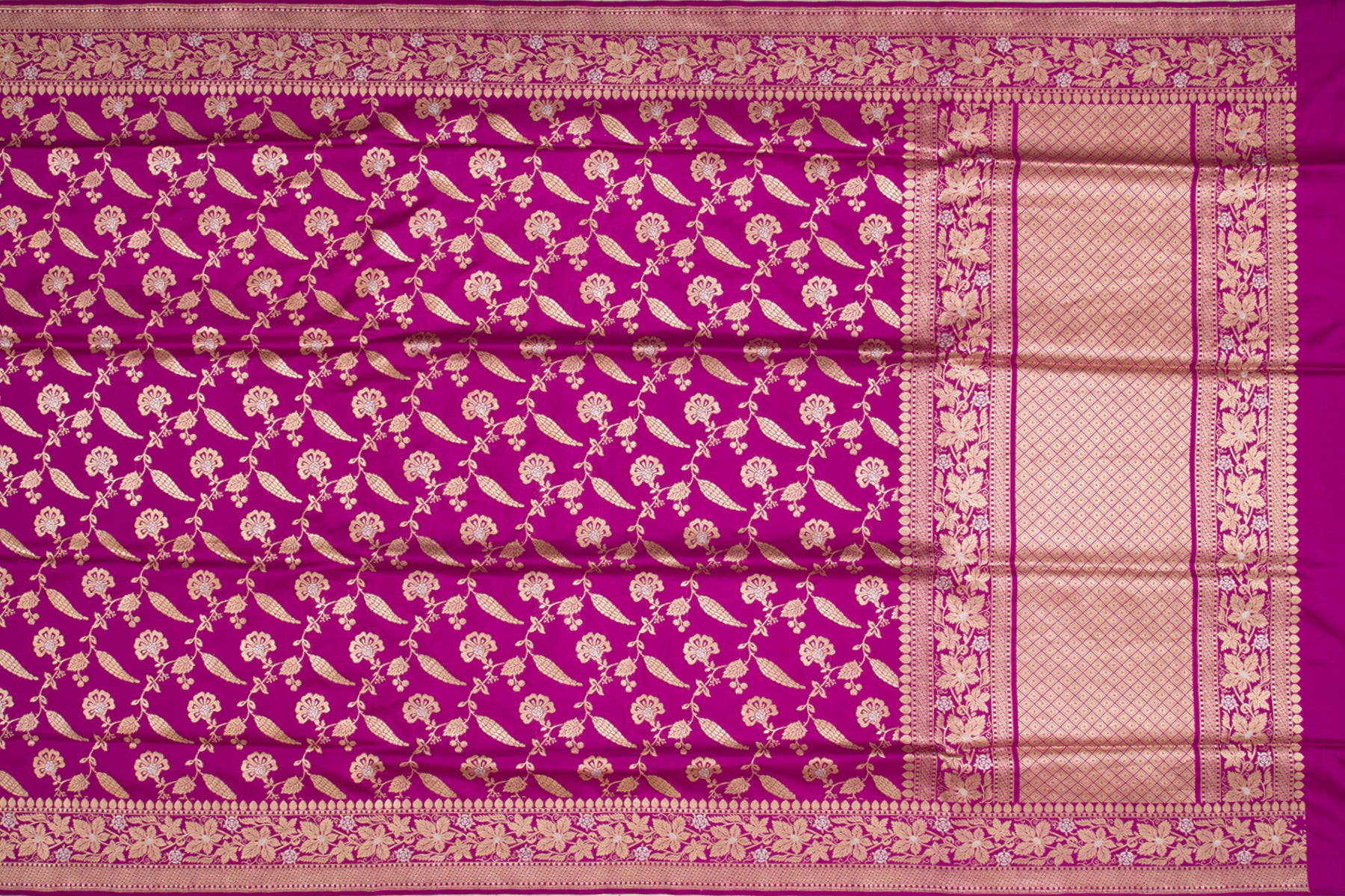 Banarasi Silk Kadwa Jaal Purple Saree