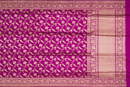 Banarasi Silk Kadwa Jaal Purple Saree