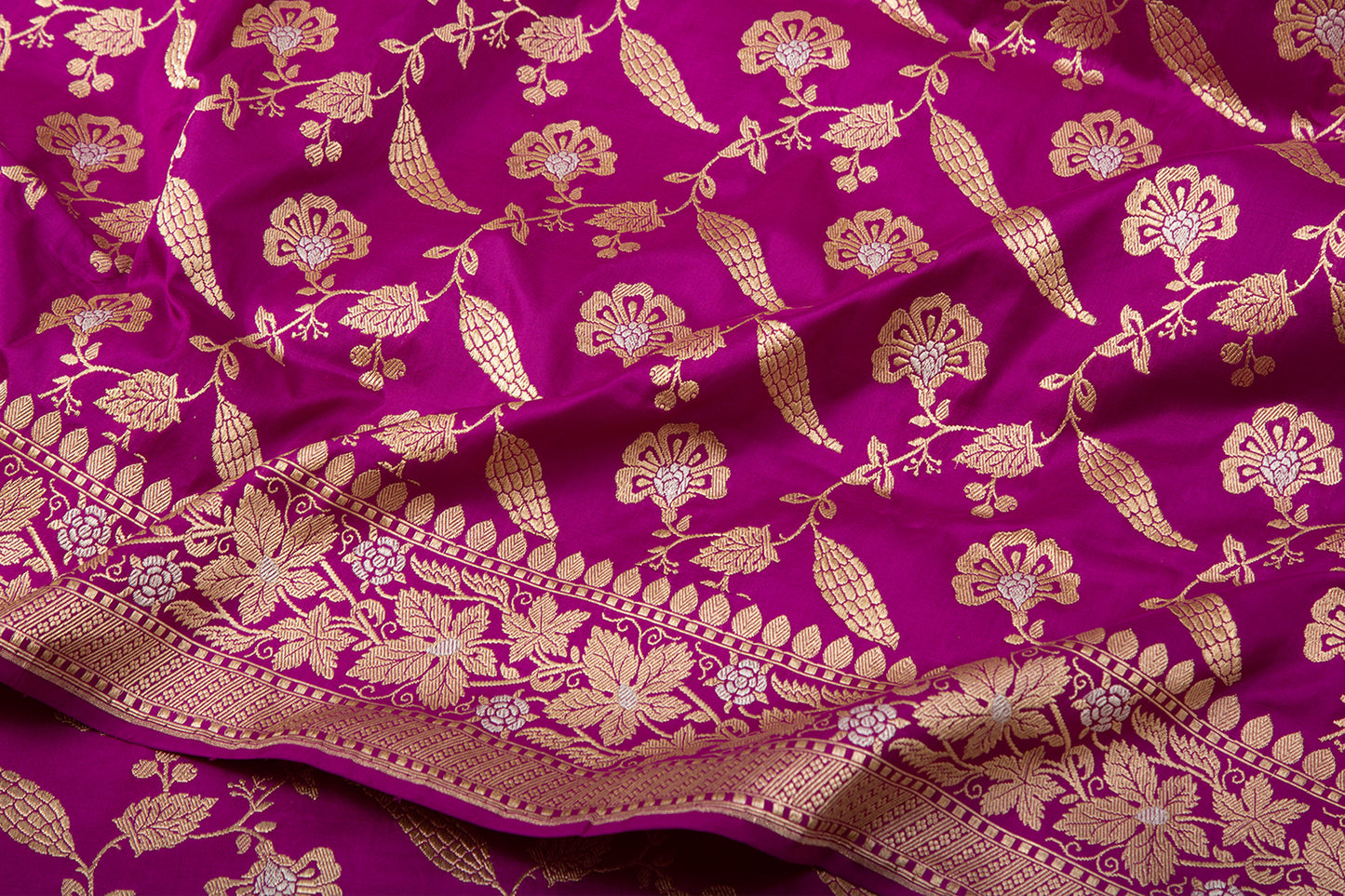 Banarasi Silk Kadwa Jaal Purple Saree