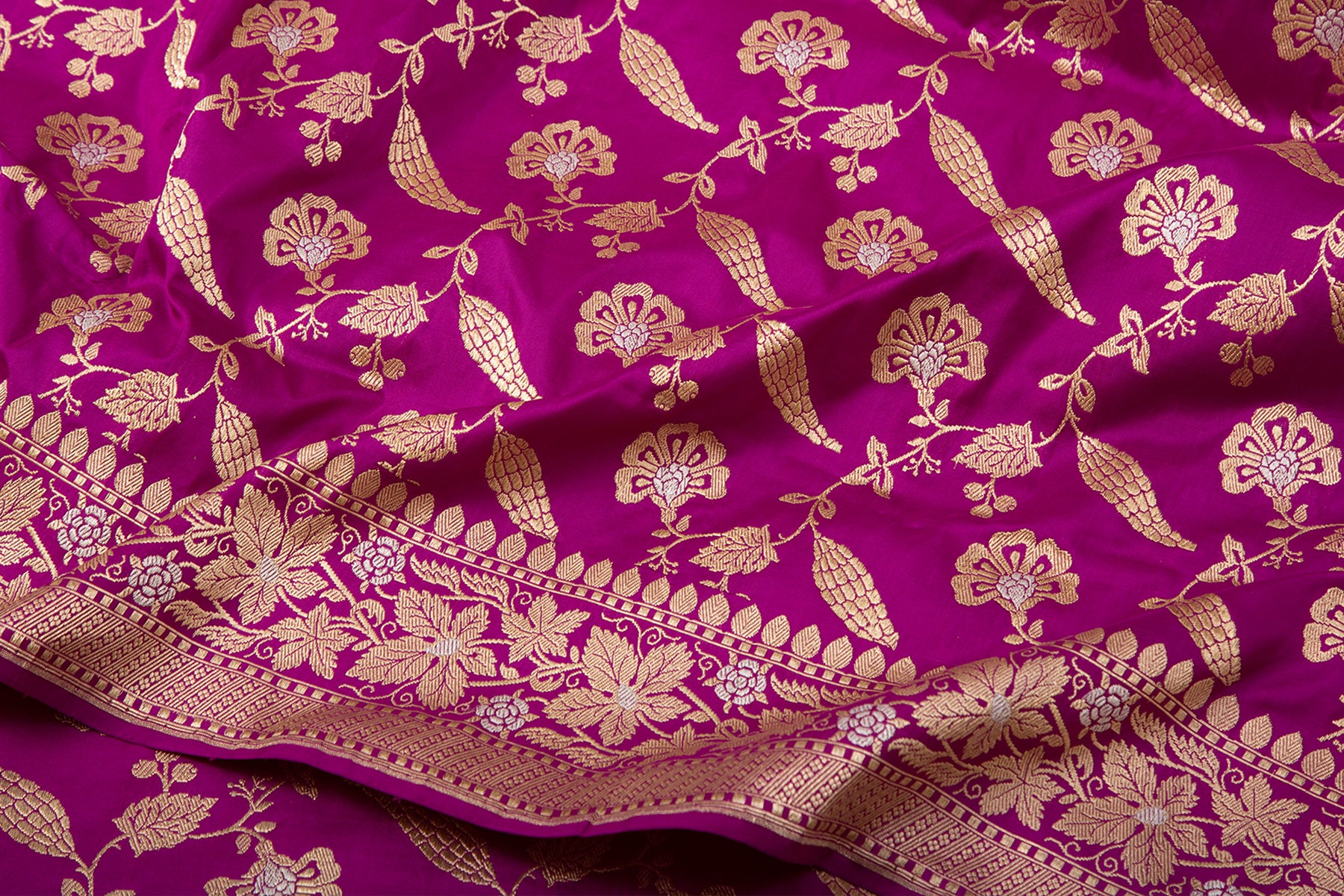 Banarasi Silk Kadwa Jaal Purple Saree