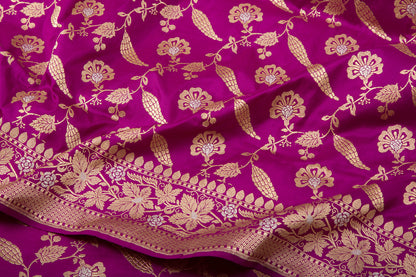 Banarasi Silk Kadwa Jaal Purple Saree