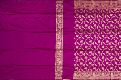 Banarasi Silk Kadwa Jaal Purple Saree