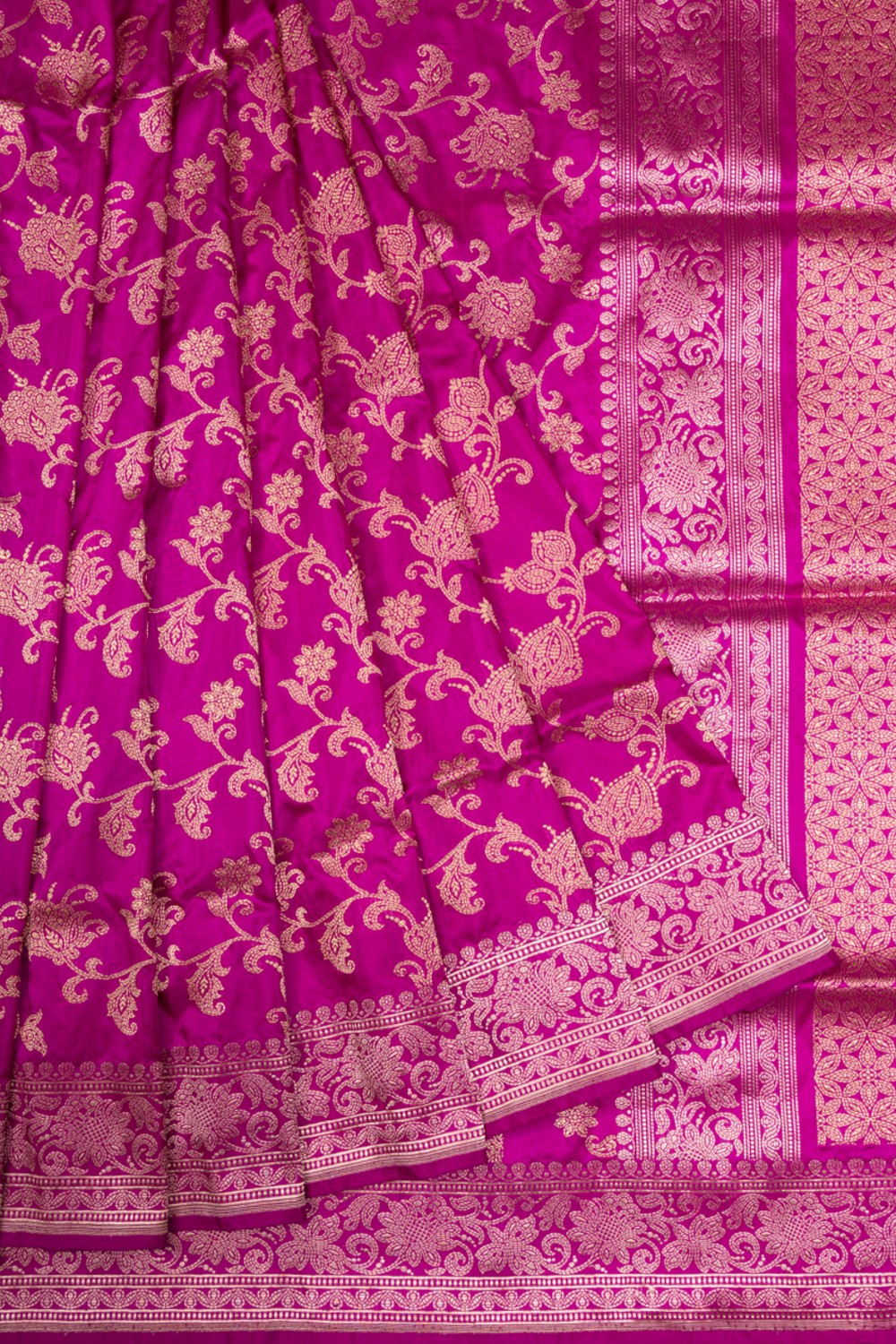 Banarasi Silk Kadwa Jaal Purple Saree