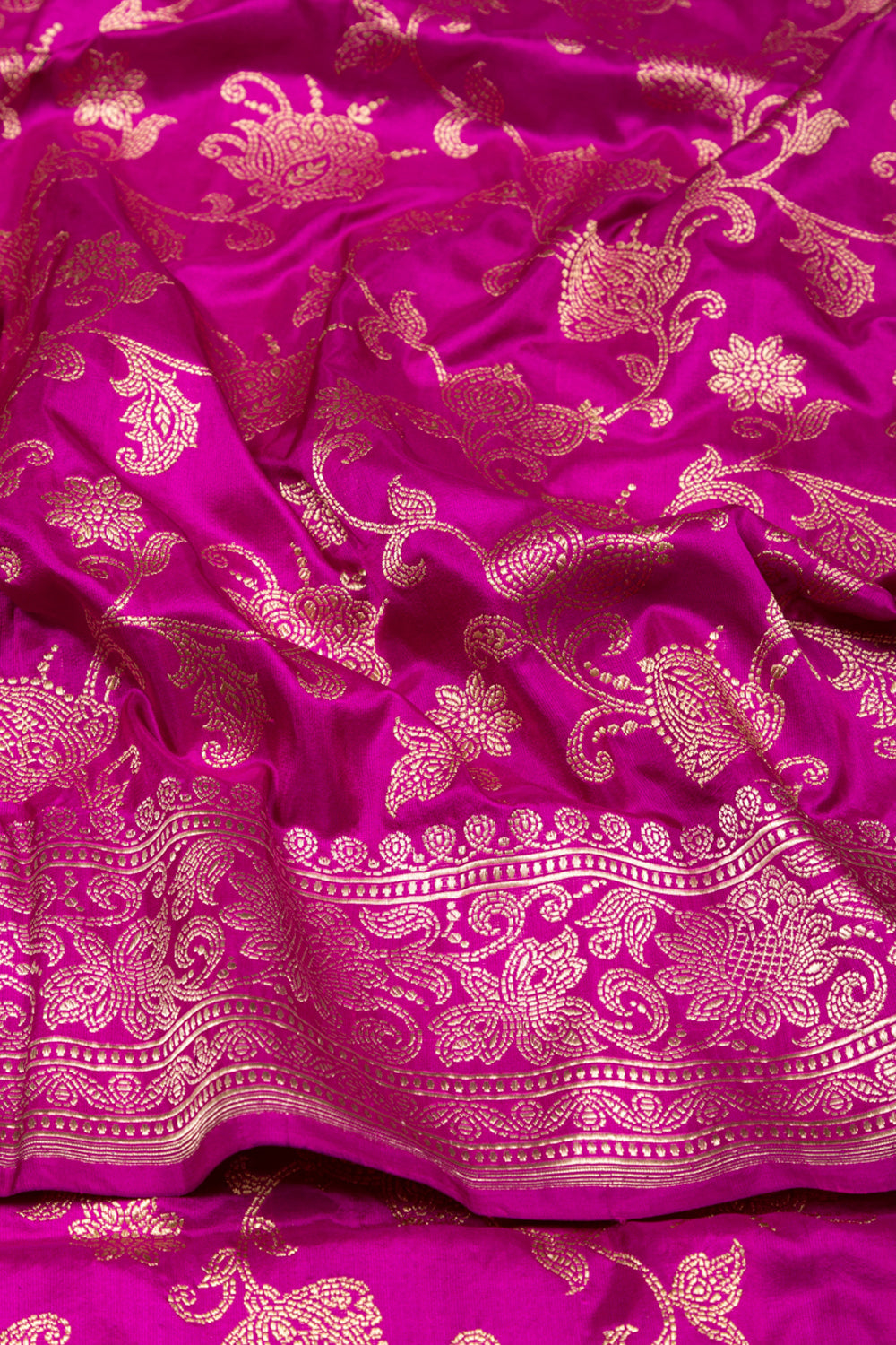 Banarasi Silk Kadwa Jaal Purple Saree