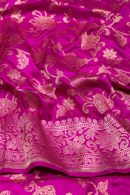 Banarasi Silk Kadwa Jaal Purple Saree