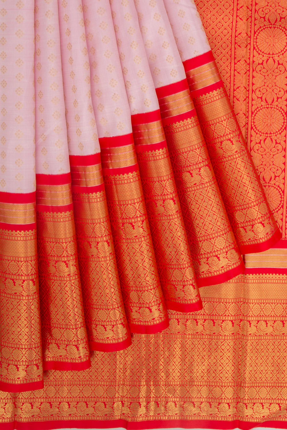Kanchipuram Silk Butta Baby Pink Saree