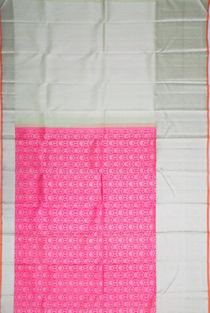 Kanchipuram Silk Jaal Pink Saree