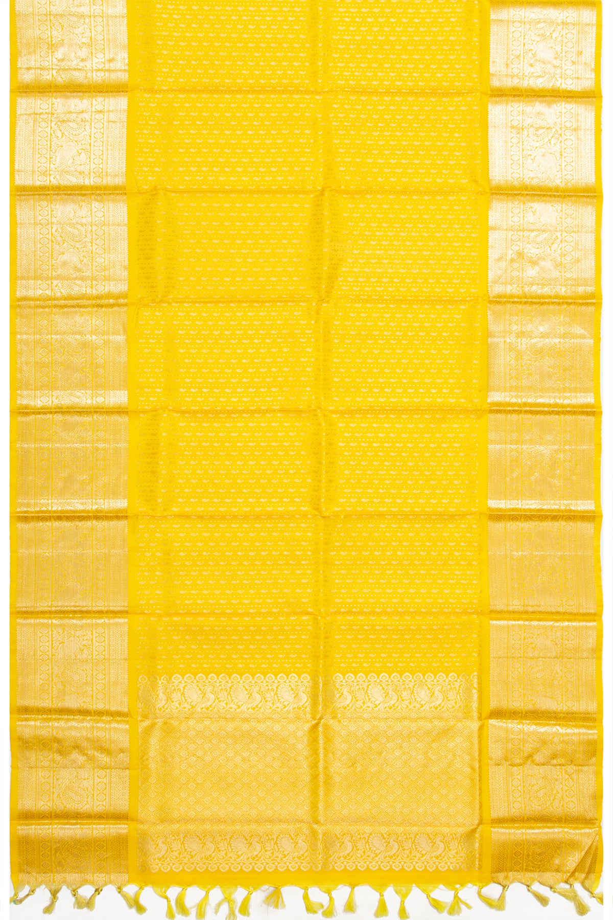 Kanchipuram Silk Brocade Yellow Dupatta